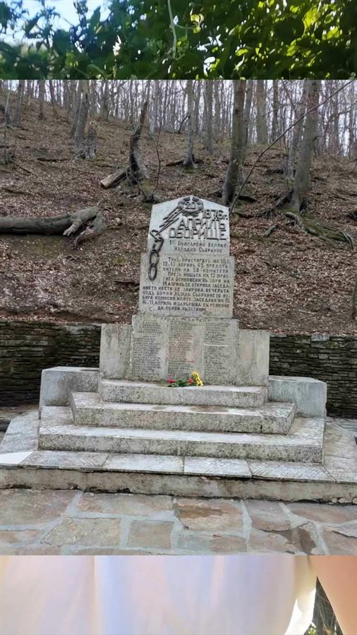 Почистване на паметника на Оборище